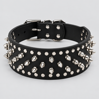 Calivo Spiked Collar for Large Dogs (PU Leather)