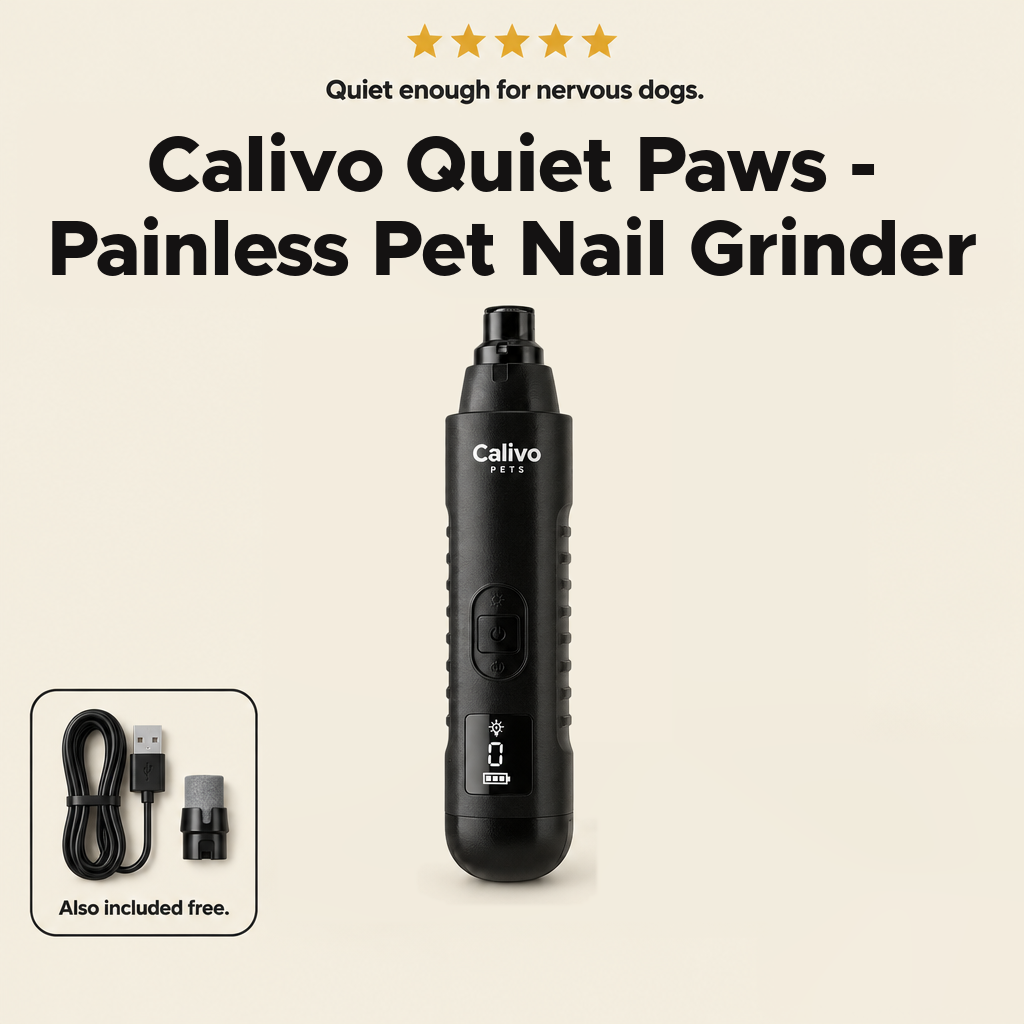 Black - Calivo Quiet Paws painless pet nail grinder