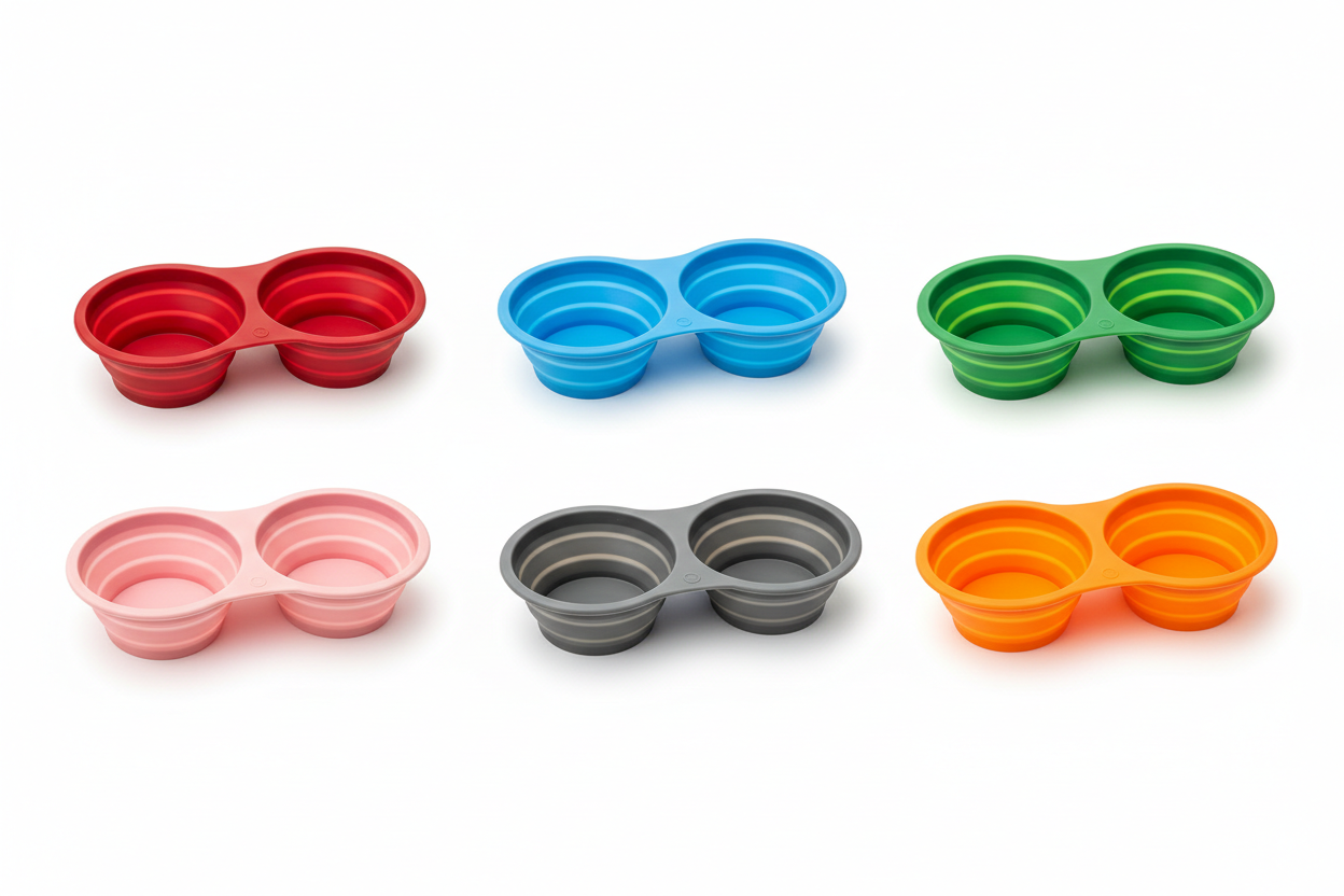 Calivo Travel Bowl - Foldable Double Pet Bowl