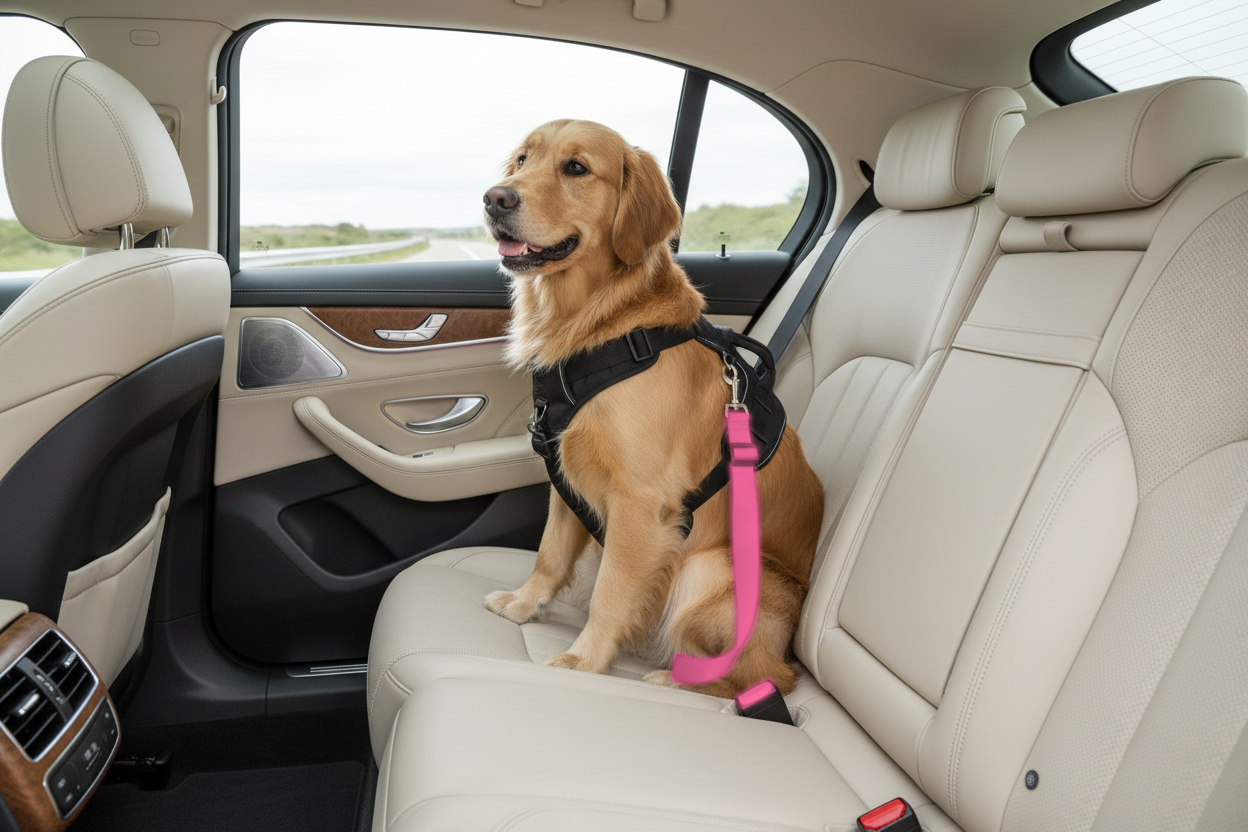 Calivo Safety Seat Belt - Adjustable Dog Car Seat Belt