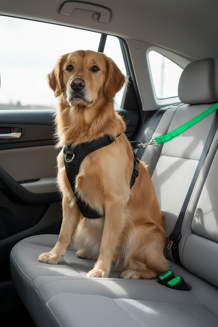 Calivo Safety Seat Belt - Adjustable Dog Car Seat Belt