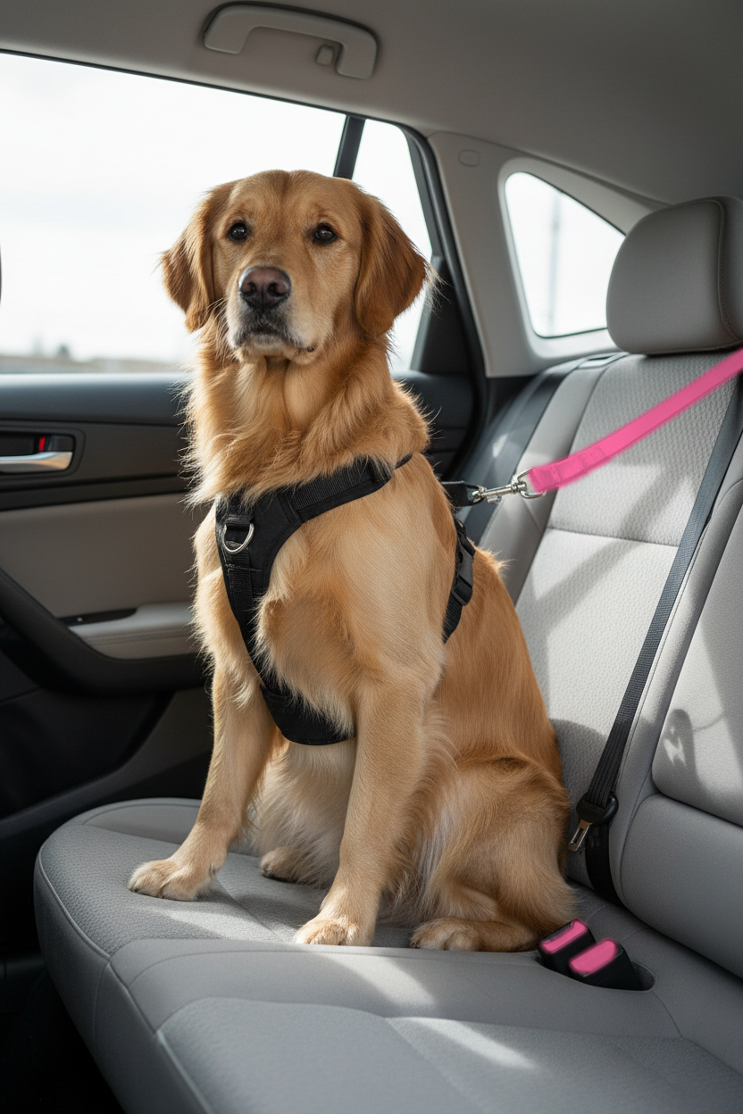 Calivo Safety Seat Belt - Adjustable Dog Car Seat Belt