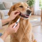 Pet teeth cleaner in use