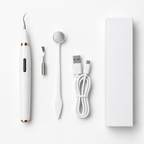 What is in the box: host, 2 cleaning heads, oral mirror, USB cable