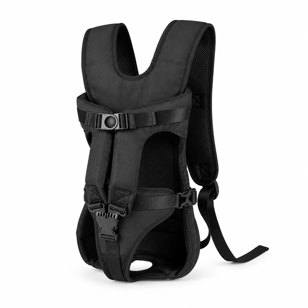 Black carrier - hands-free pet carrier backpack in black