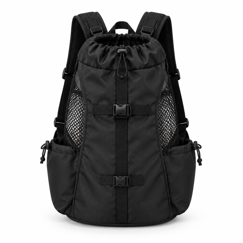 Black backpack - dog backpack carrier in black